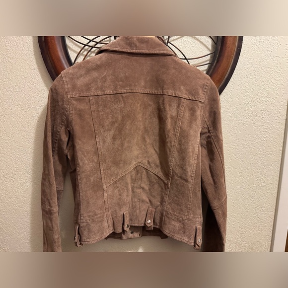 BLANK NYC Suede Moto Jacket- Taupe, Medium - Picture 4 of 8